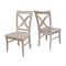 International Concepts Set of 2 Cosmo Chairs, Washed Finish, Washed Gray Taupe C09-14P - alternate 3